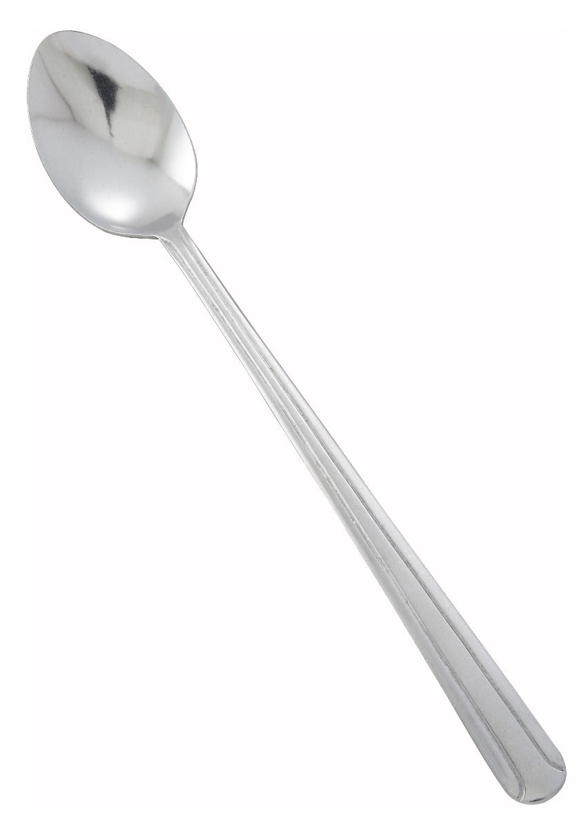 Winco 0001-02 Dominion 18/0 Stainless Steel Medium Weight Iced Tea Spoon 7-7/8" - 600/Case