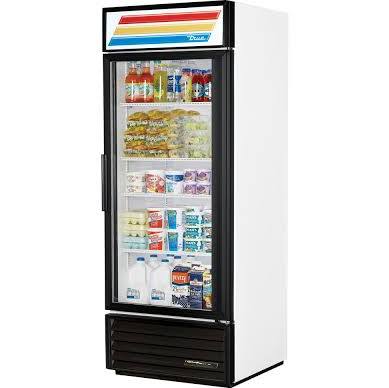 True GDM-26-HC~TSL01 Black 1 Glass Swing Door Refrigerated Merchandiser 30" - 26 Cu. Ft. - 115v