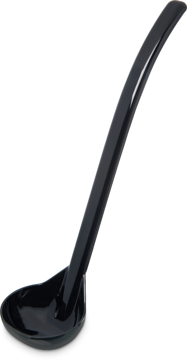 Carlisle 029503 Carly One-Piece Plastic Oval-Bowl Salad Dressing Ladle 1 oz. - 9-1/2"L - Black