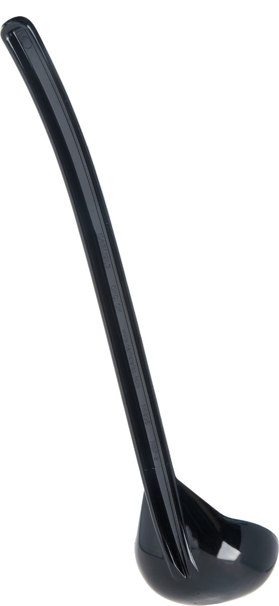 Carlisle 029503 Carly One-Piece Plastic Oval-Bowl Salad Dressing Ladle 1 oz. - 9-1/2"L - Black
