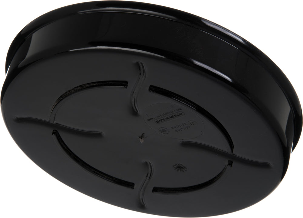 Carlisle 047503 Polycarbonate Stackable Interlocking Tortilla Server with Lid 7-1/2" - Black
