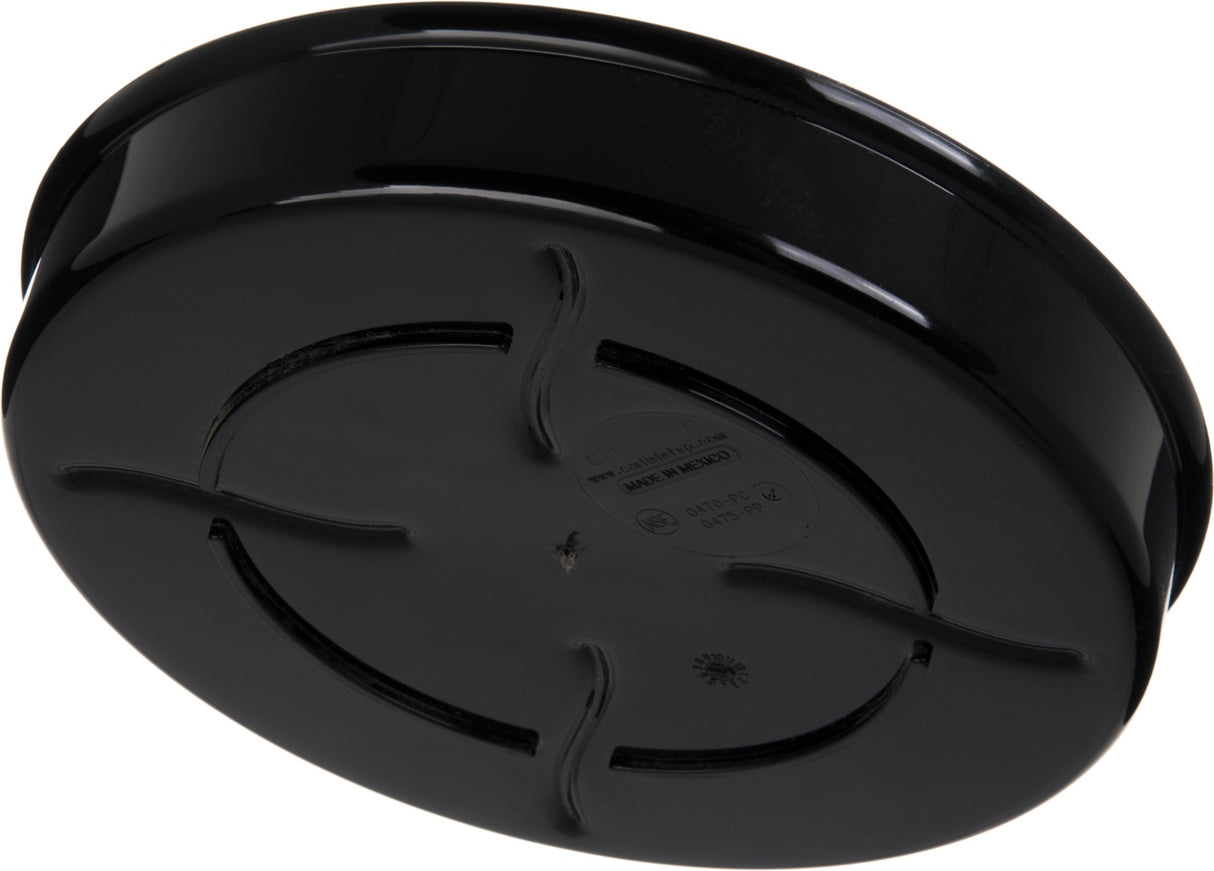 Carlisle 047503 Polycarbonate Stackable Interlocking Tortilla Server with Lid 7-1/2" - Black