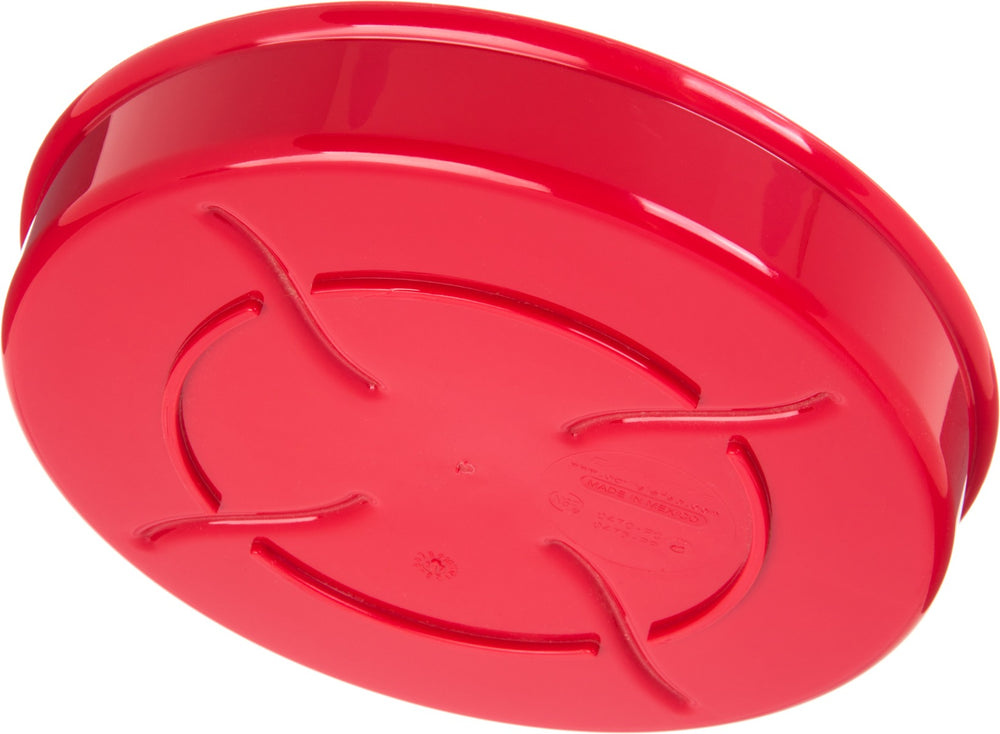 Carlisle 047505 Polycarbonate Stackable Interlocking Tortilla Server with Lid 7-1/2" - Red