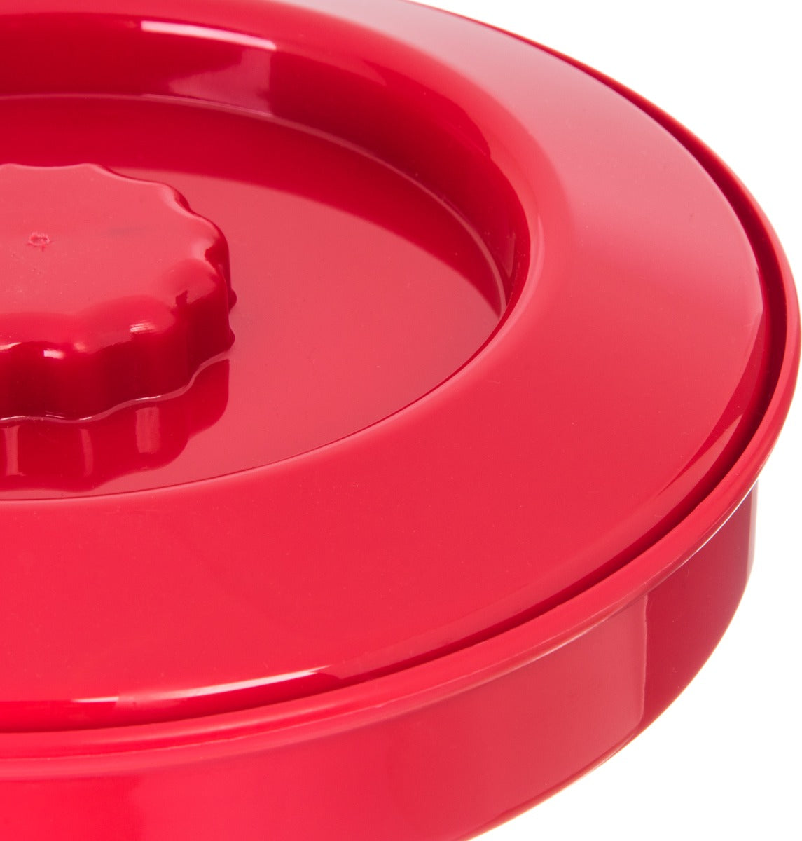 Carlisle 047505 Polycarbonate Stackable Interlocking Tortilla Server with Lid 7-1/2" - Red