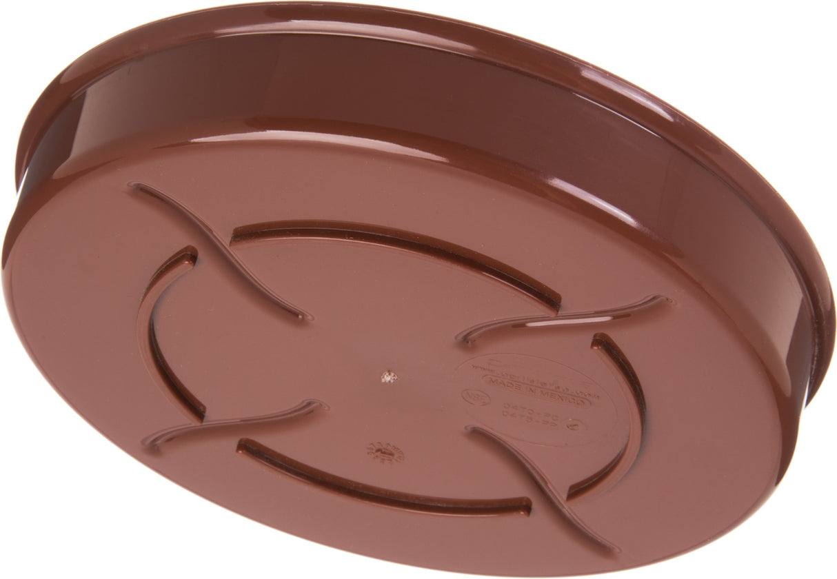 Carlisle 047528 Polycarbonate Stackable Interlocking Tortilla Server with Lid 7-1/2" - Brown