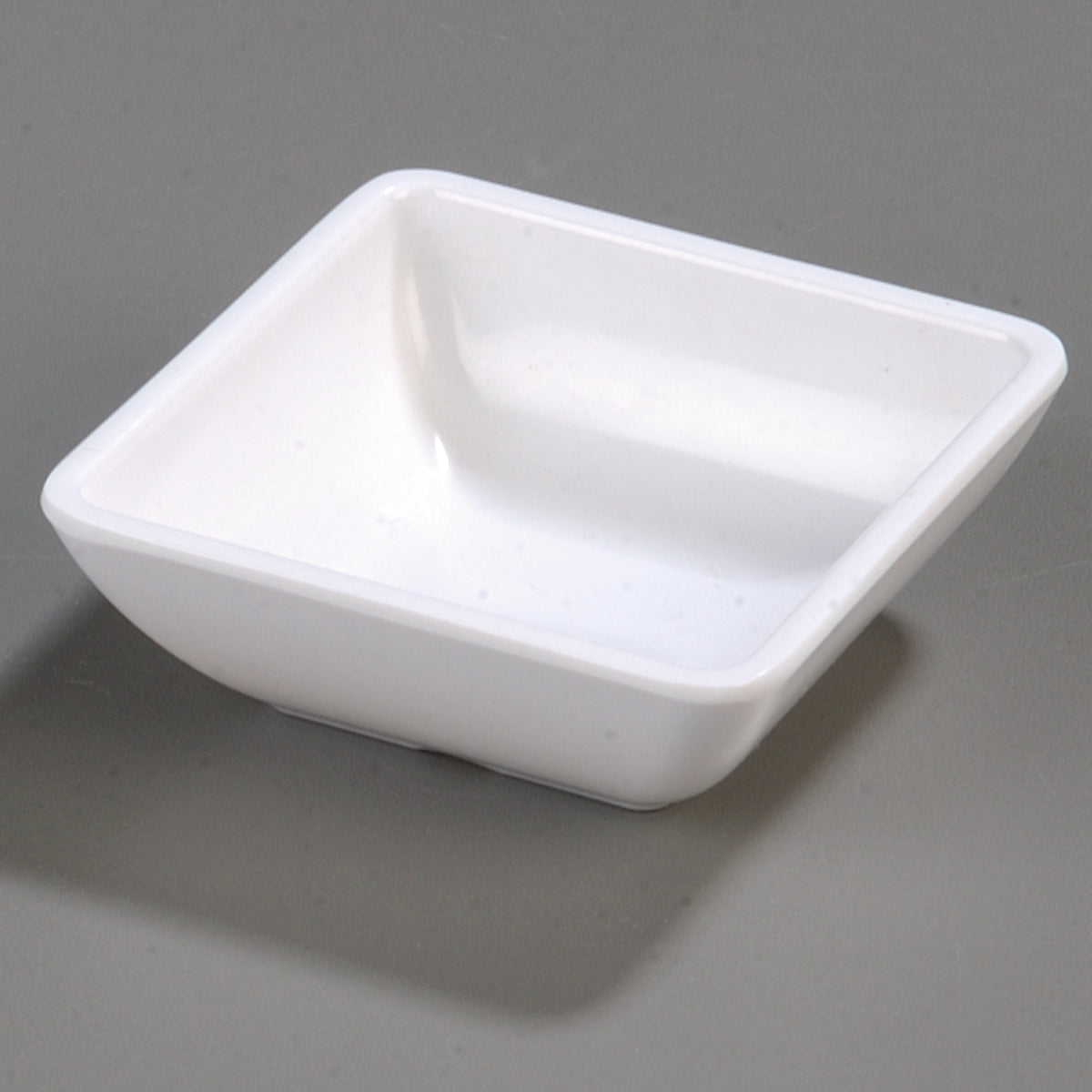 Carlisle 086002 Square Melamine Ramekin 2 oz. - White - 48/Case