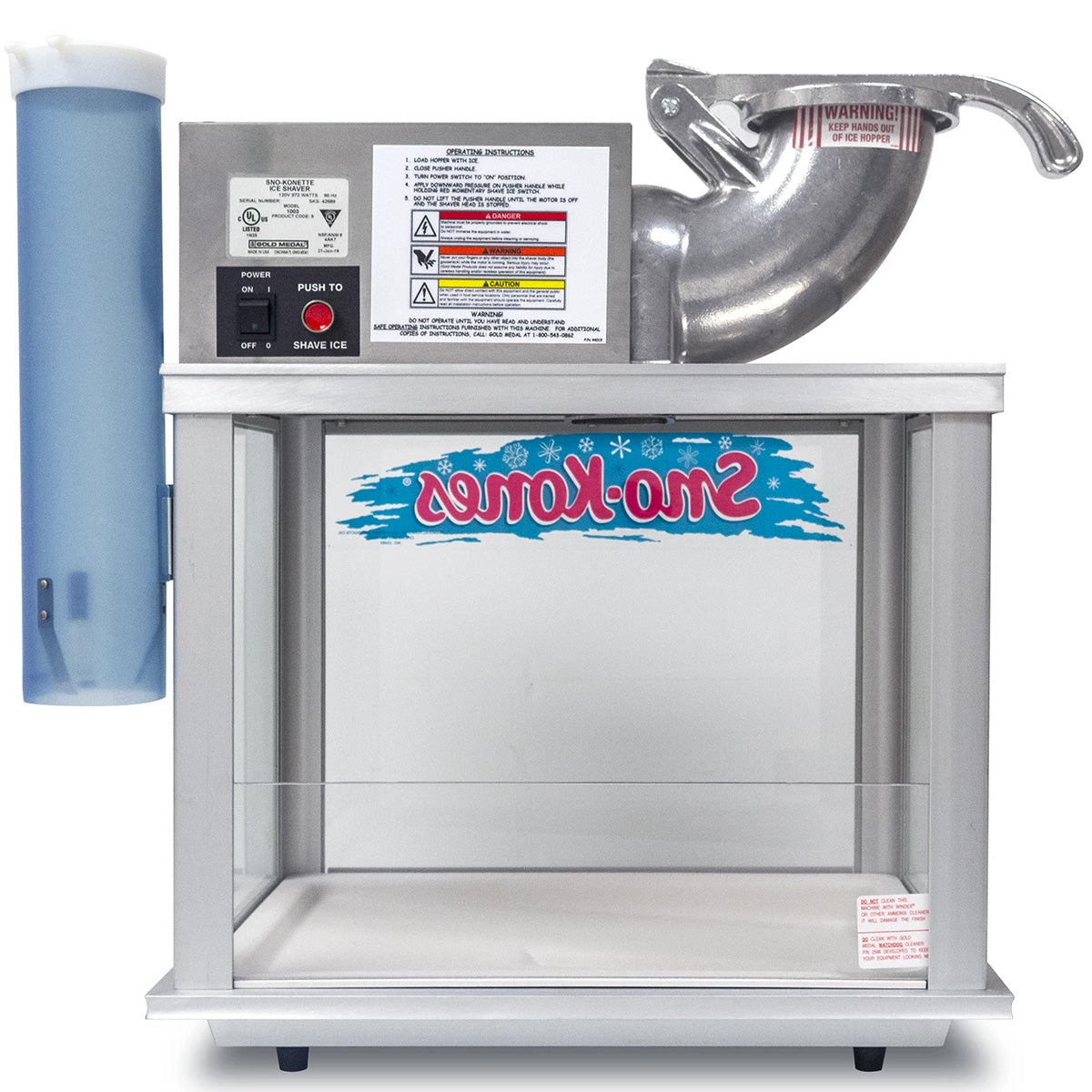 Gold Medal 1003S Sno-Konette Snow Cone Machine - 500-lb/hr Capacity - 120v
