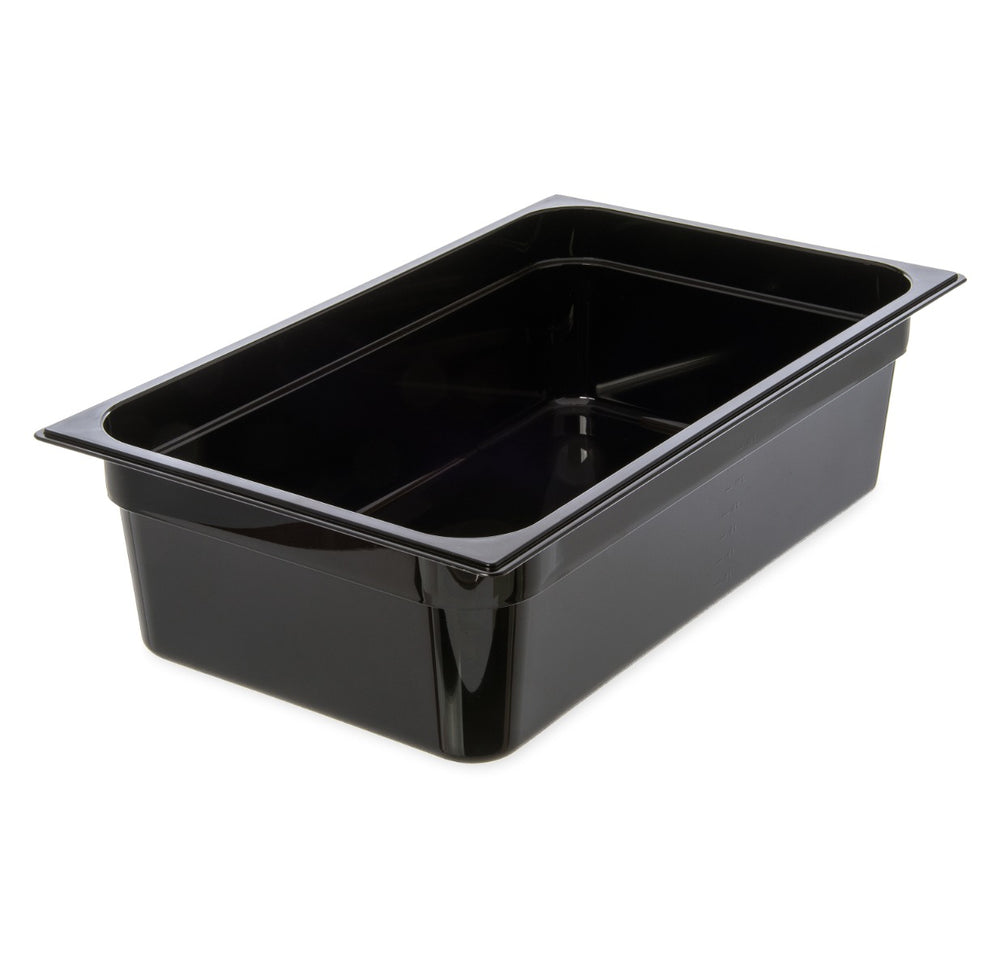 Carlisle 10202B03 StorPlus Polycarbonate Food Pan 6" Deep - (1/1) Full Size - Black