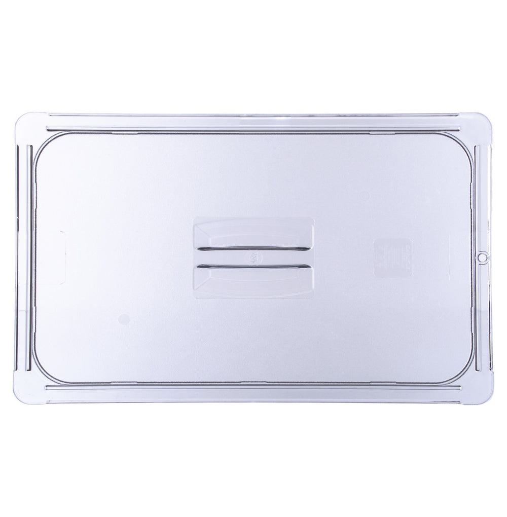 Carlisle 10210U07 StorPlus Polycarbonate Food Pan Cover - (1/1) Full Size - Clear