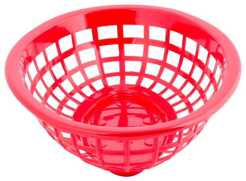 TableCraft 1071R Side Order Plastic Oval Basket 8" x 5-1/4" x 2" - Red - 12/Case