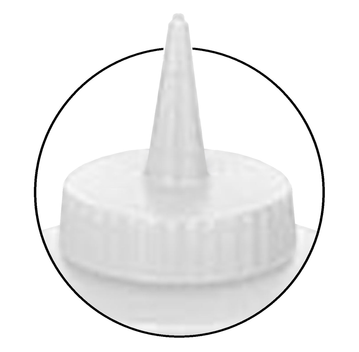 TableCraft 100TC Sani-Cap Tiptop Replacement Squeeze Bottle Standard Cone Tip Cap with a 38 mm Opening - Clear