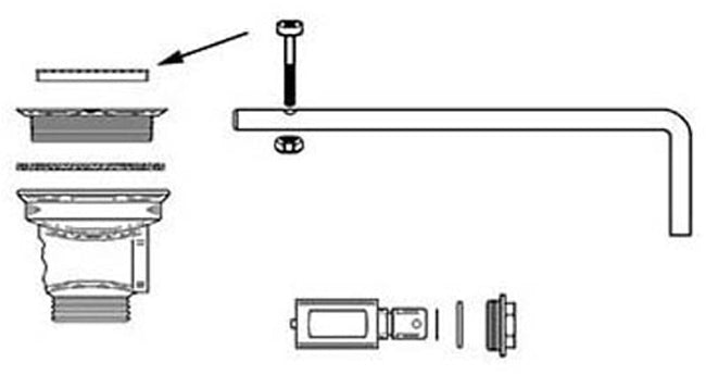 FMP 113-1072 Stainless Steel Fisher Rotary Twist Waste Strainer 3"