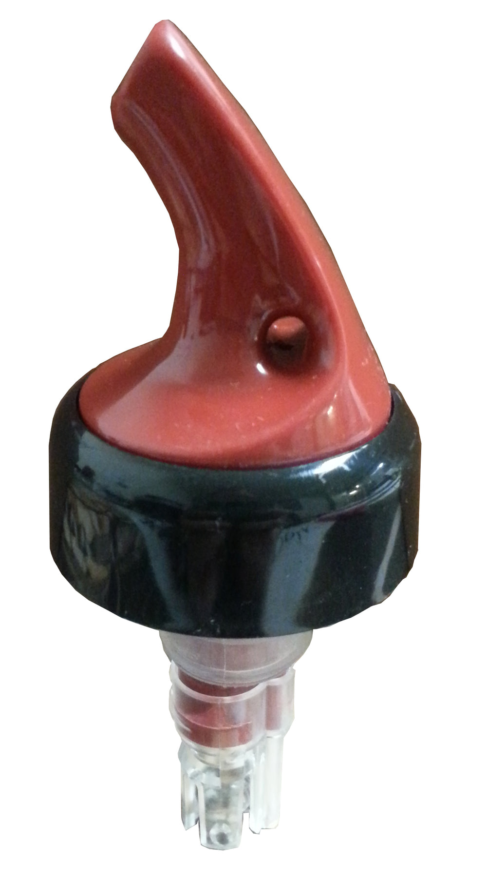 Anytime Bar Supplies 114RC Measured Liquor Pourer 1-1/4 oz. - Red