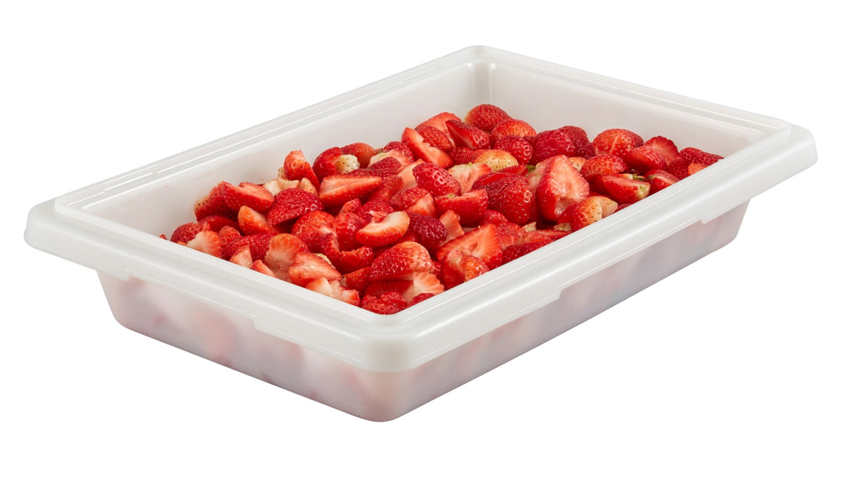 Cambro 12183P148 Polyethylene Food Storage Box 12" x 18" x 3-1/2 - 1-3/4 gal. - White