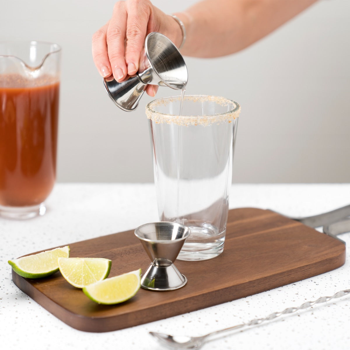 Browne 1292 Stainless Steel Double Jigger 1 oz. & 1-1/2 oz.