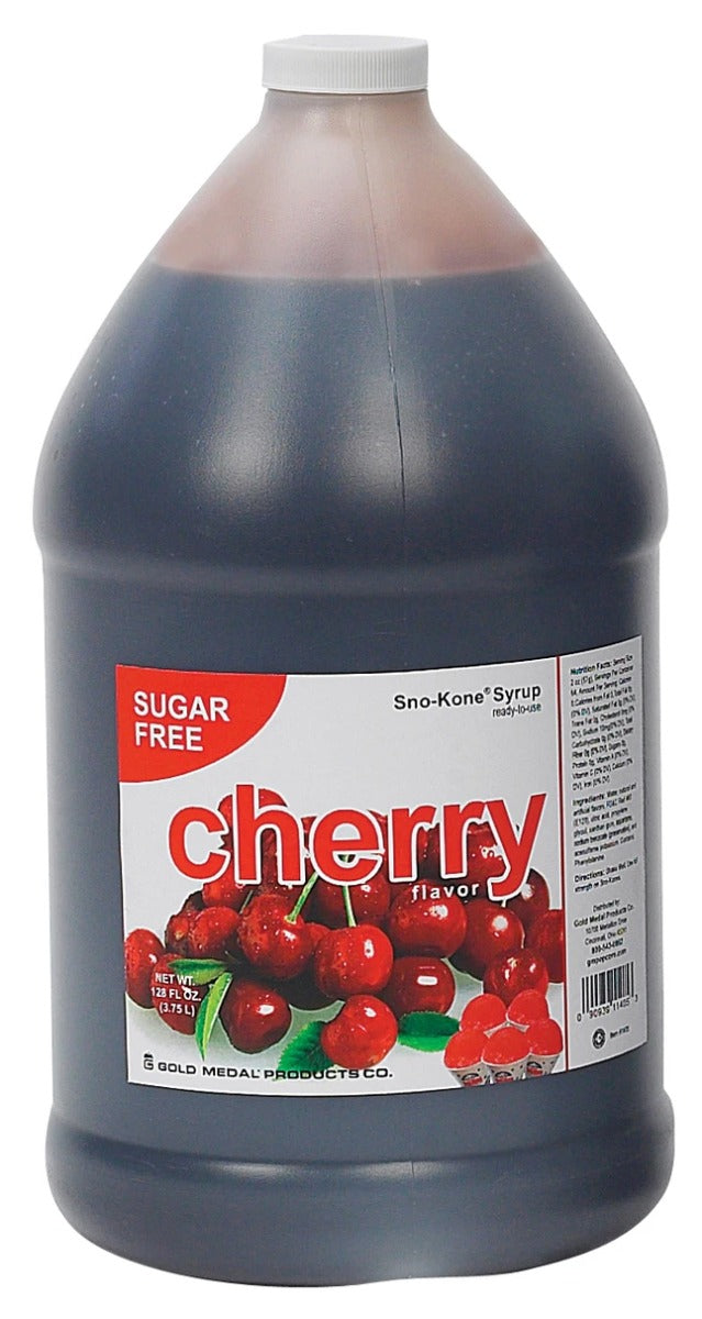 Gold Medal 1405 Ready-To-Use Sugar-Free Sno-Kone Syrup 1 gal. - Cherry