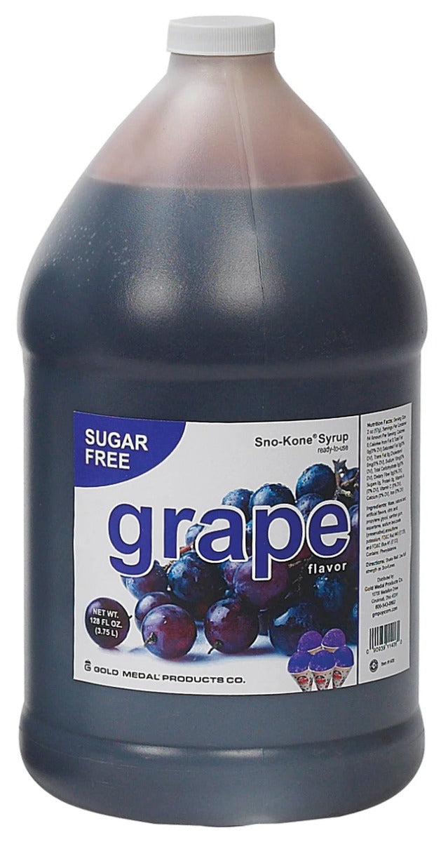 Gold Medal 1406 Ready-To-Use Sugar-Free Sno-Kone Syrup 1 gal. - Grape