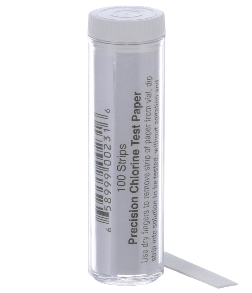 FMP 142-1362 Litmus Test Strips for Chlorine Sanitizers 10-200 ppm - 100 Strips per Pack