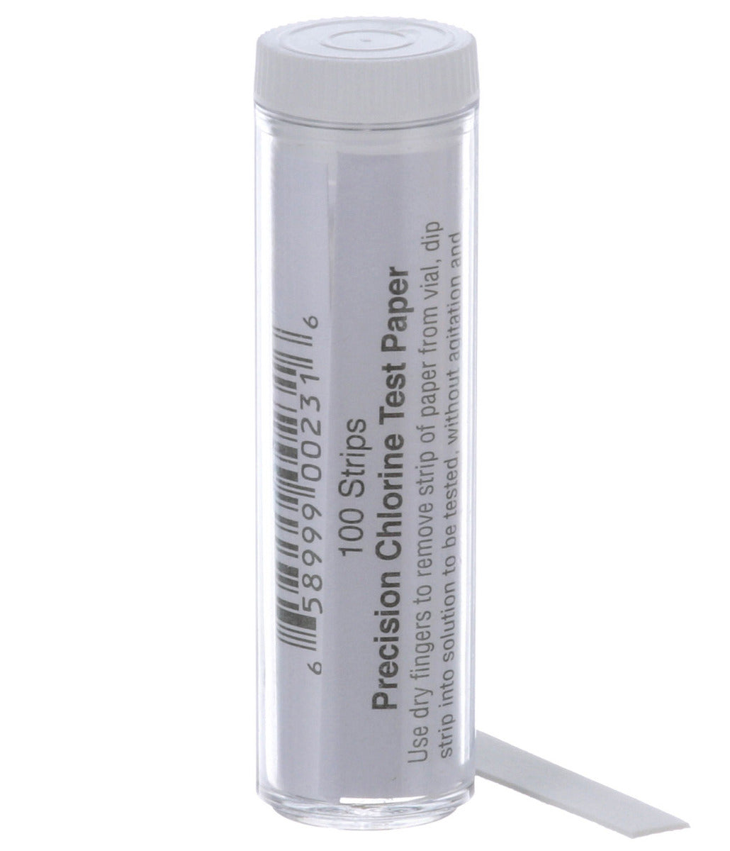 FMP 142-1362 Litmus Test Strips for Chlorine Sanitizers 10-200 ppm - 100 Strips per Pack