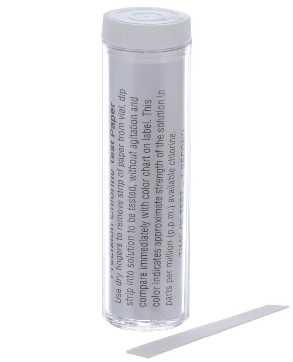 FMP 142-1362 Litmus Test Strips for Chlorine Sanitizers 10-200 ppm - 100 Strips per Pack