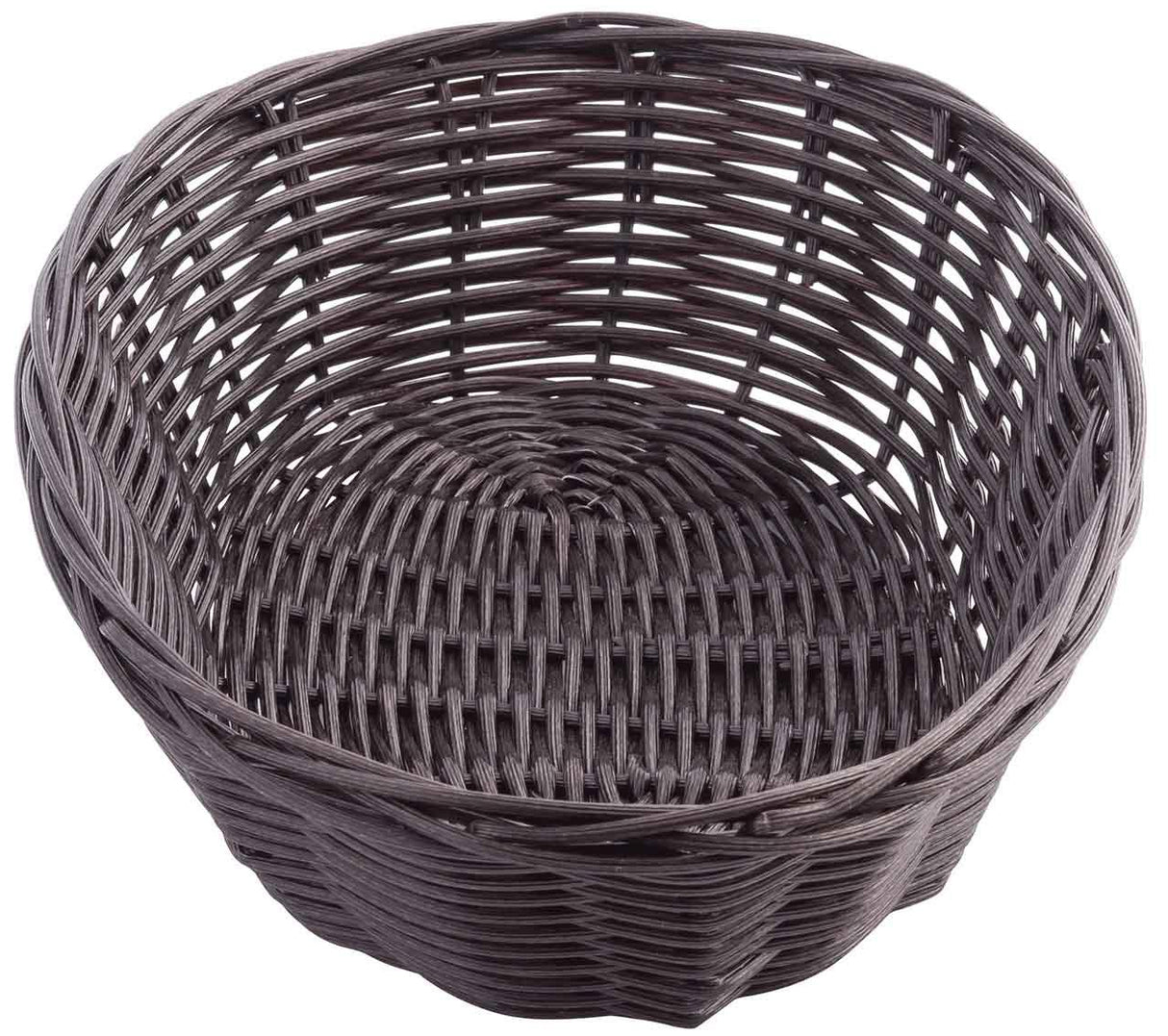 TableCraft 1474 Handwoven Ratan Oval Serving Basket 9" x 6" x 2-1/4" - Brown - 12/Case