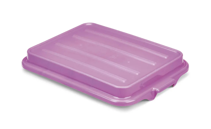Vollrath 1500-C80 Food Box Lid - 16" x 22", Polypropylene, Purple - 6ea/Case