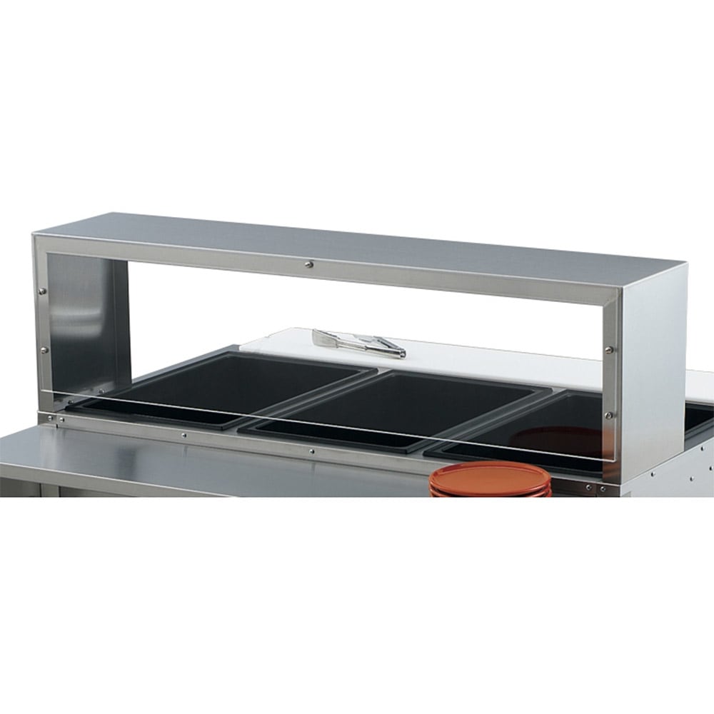 Vollrath 38055 Single Deck 5-Well Breath Guard SS Plexi, 76"
