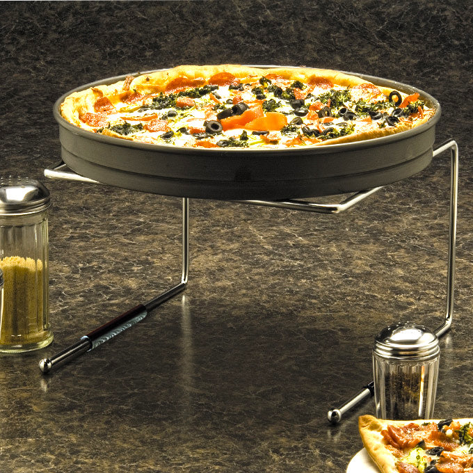 American Metalcraft 1900312 Chrome-Plated Steel Universal Pizza Pan Stand 12" x 12" x 7"H - Large