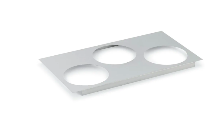 Vollrath 19188 Adaptor Plate, (3) 8 3/8" Holes, Stainless Steel
