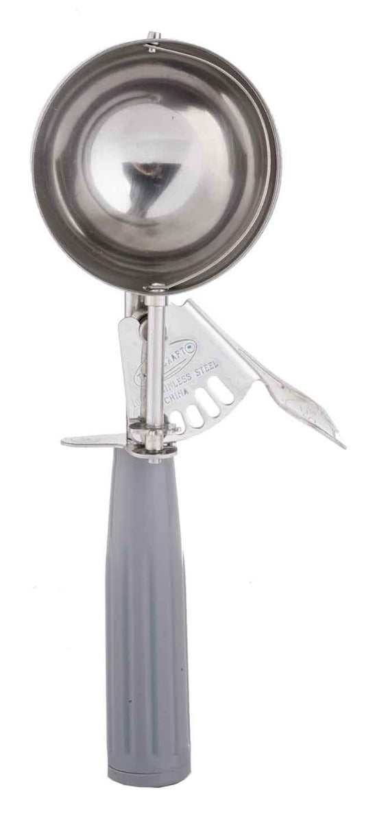 TableCraft 2108 Thumb Press Disher with Polyethylene Gray Handle 4 oz. or Size 8 - 36/Case