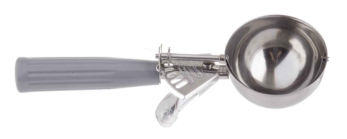 TableCraft 2108 Thumb Press Disher with Polyethylene Gray Handle 4 oz. or Size 8 - 36/Case