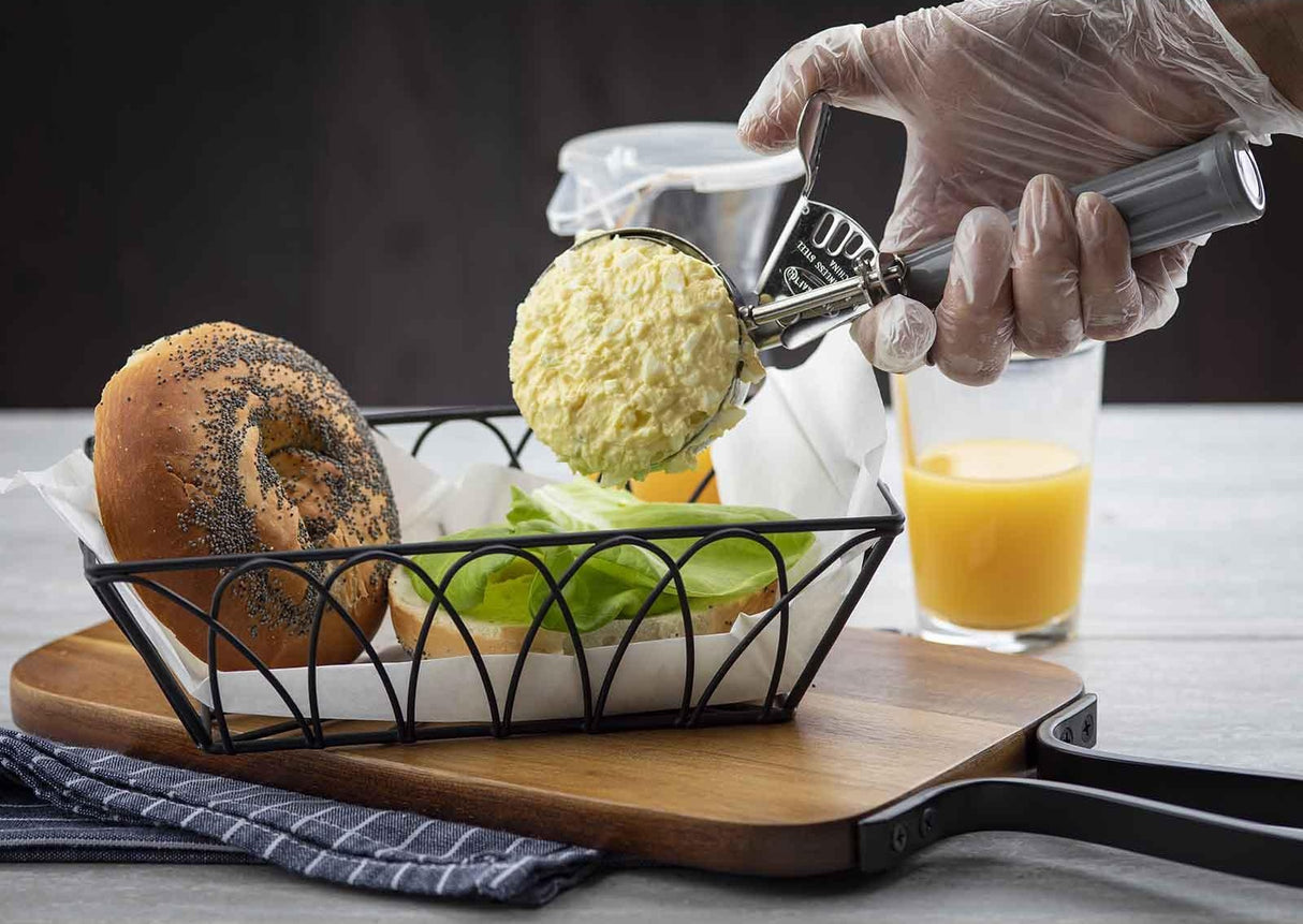 TableCraft 2108 Thumb Press Disher with Polyethylene Gray Handle 4 oz. or Size 8 - 36/Case