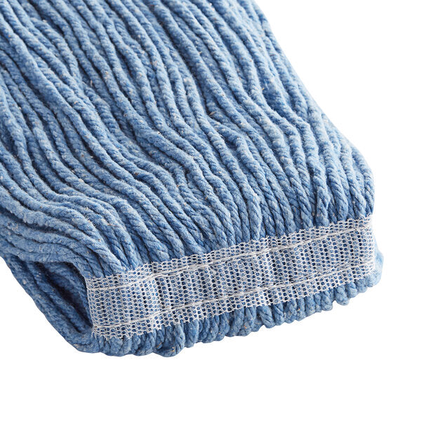 Rubbermaid FGF51600BL00 All-Purpose Cotton Wet Mop Head with Universal Headband & Looped End 16 oz. - Blue