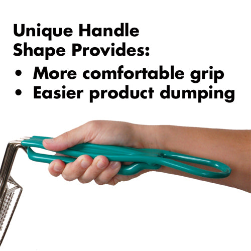 FMP 225-1070 Twin / Half Size Fryer Basket with Double Front Hookand  E-Z Grip Vinyl-Coated Handle - 13-1/4" x 6-1/2" x 6" H