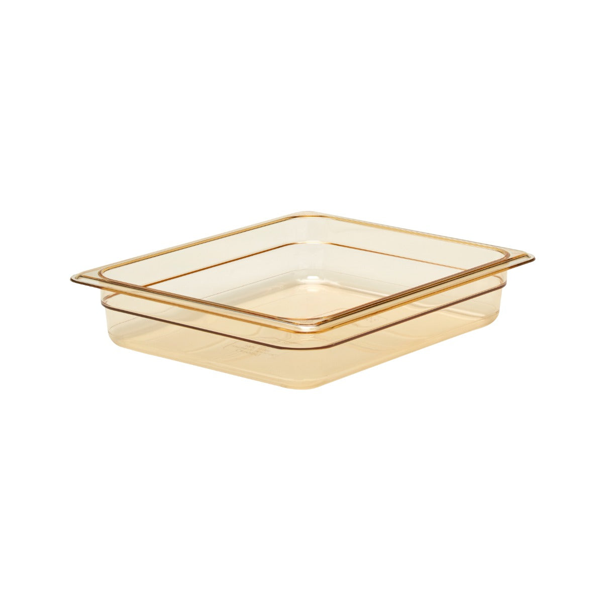 Cambro 22HP150 H-Pan Plastic High Heat Food Pan - 1/2 Size, 2-1/2" Deep - Amber