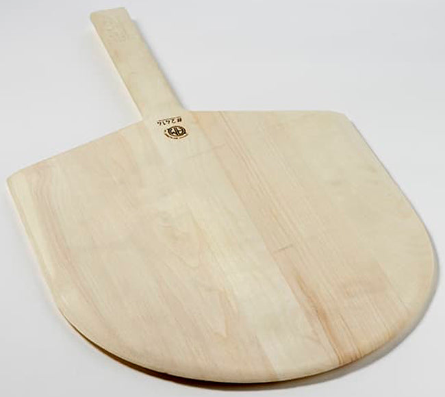 American Metalcraft 2414 Deluxe Wood Pizza Peel with Short Handle 24"OAL - 14"W x 13"L Blade