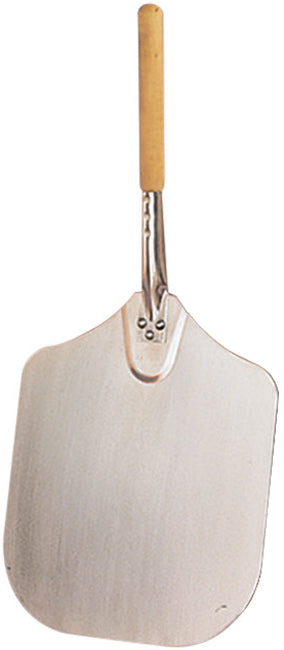 American Metalcraft 2512 Aluminum Pizza Peel with Wood Handle 26"OAL - 12"W x 14"L Medium Blade