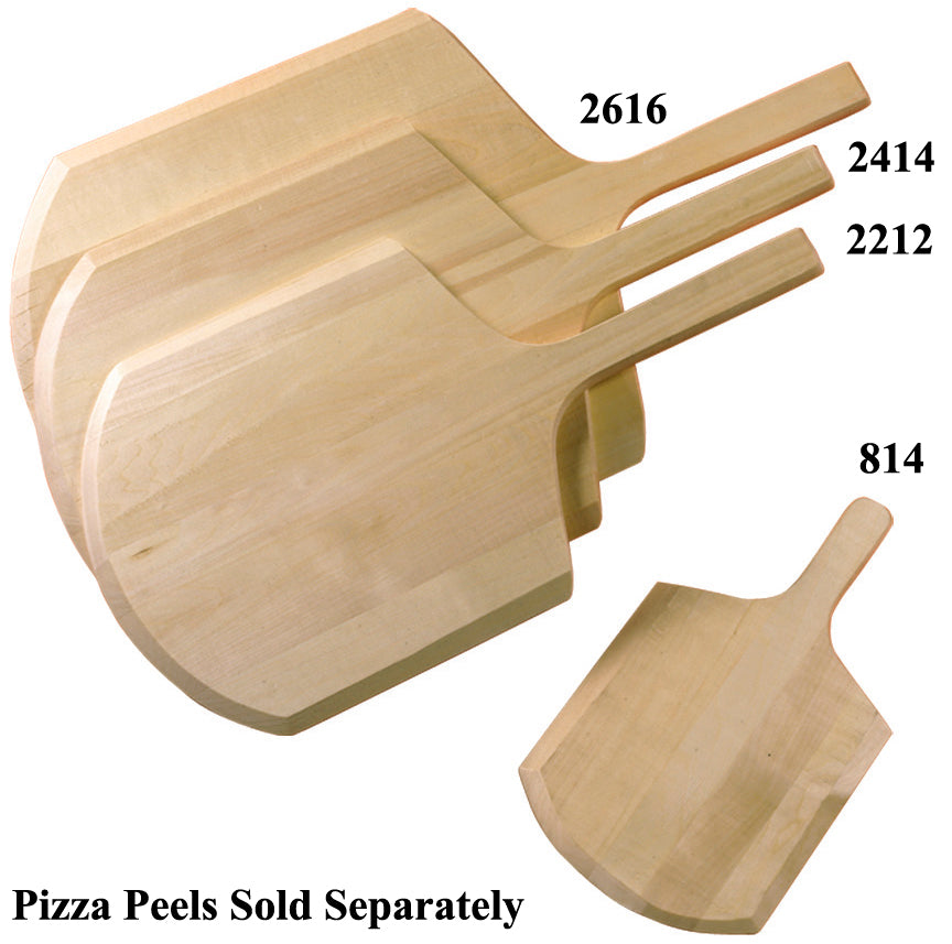 American Metalcraft 2616 Deluxe Wood Pizza Peel with Short Handle 26"OAL - 16"W x 16"L Blade