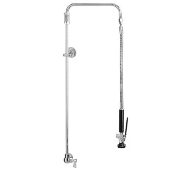 Fisher 2711-WB Wall Mount Pre-Rinse Faucet with Single Wall ControlValve, Swivel Type with Rigid Arm, and 31" Riser