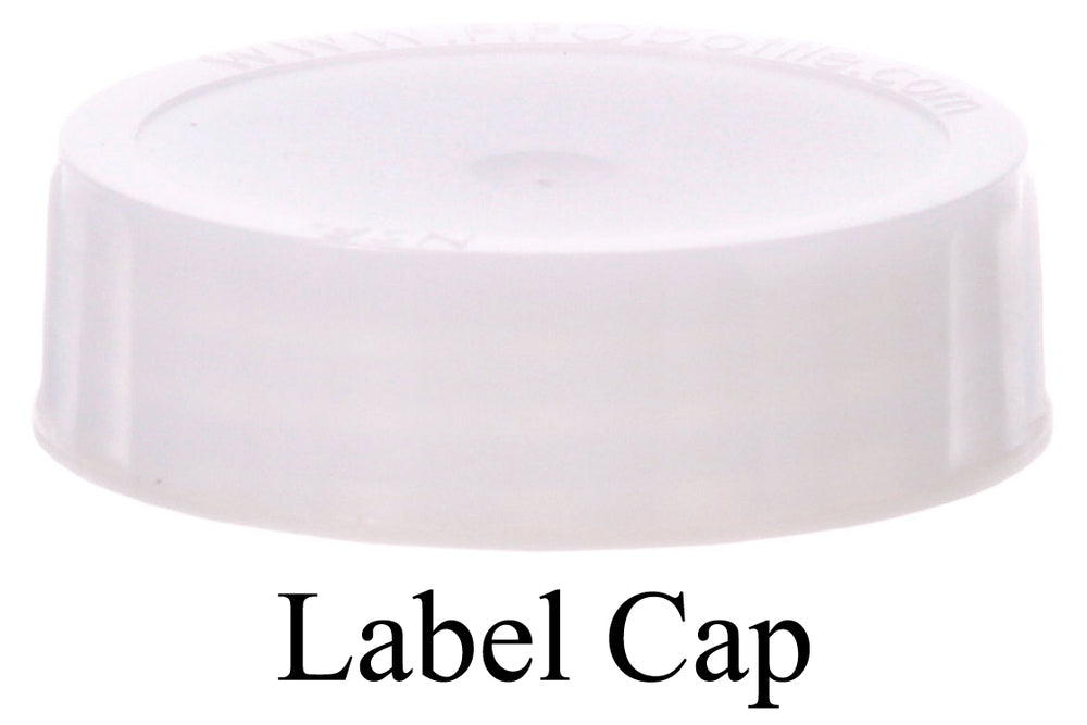 FMP 280-1802 Multi-Purpose Double-Ended FIFO Squeeze Bottle with (1) Label Cap & (1) Dispensing Cap - 12 oz. - Wide Mouth