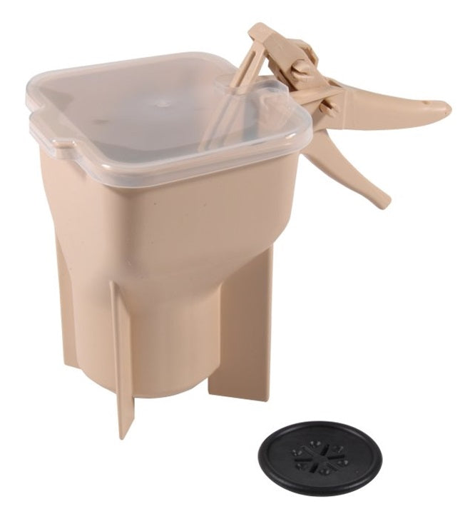 Vollrath 2803-18 Traex Batter Boss Plastic Portion Control Pancake / Waffle Batter Dispenser with Legs 48 oz. - Almond