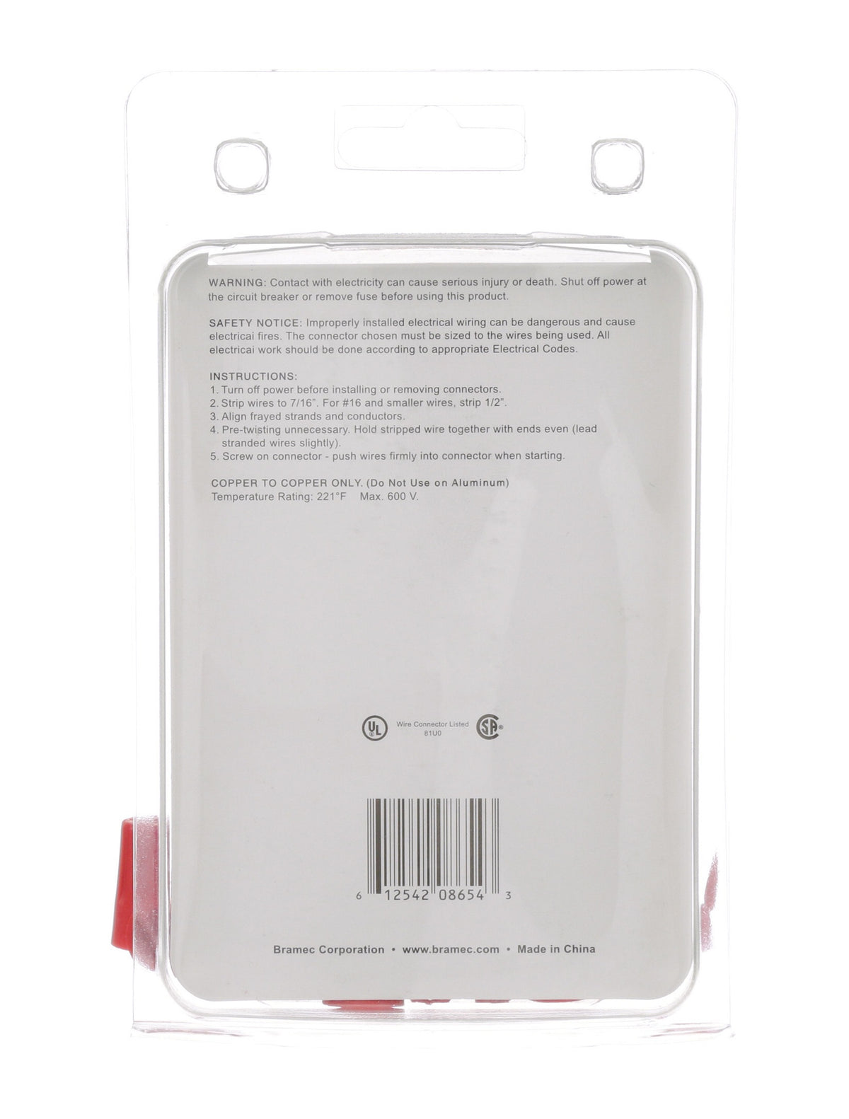 AllPoints 281642 Plastic Red Wire Connectors / Nuts
