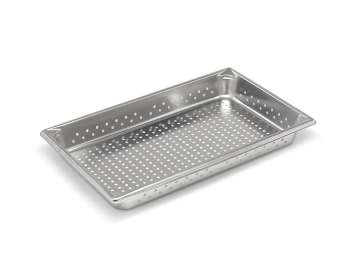 Vollrath 30023 Super Pan V Full Size Steam Table Food Pan - Perforated, Stainless Steel - 6/Case