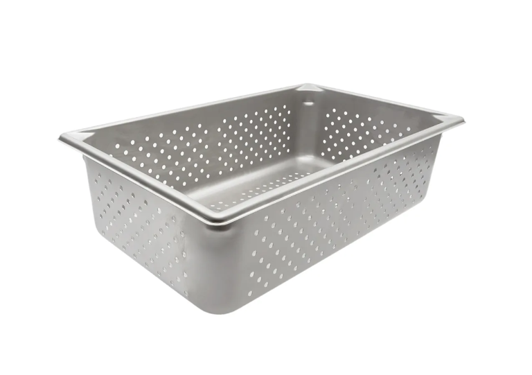 Vollrath 30063 Super Pan V Full Size Steam Table Food Pan - Perforated, Stainless Steel - 6/Case