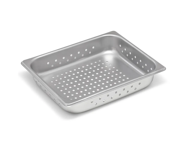 Vollrath 30223 Super Pan V Half Size Steam Table Food Pan - Perforated, Stainless Steel - 6/Case
