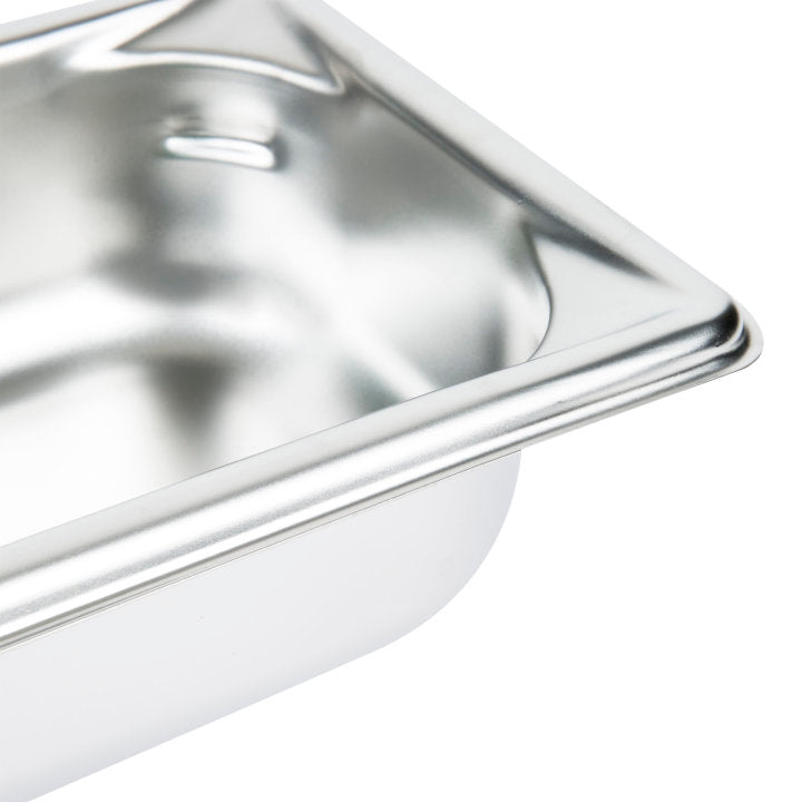 Vollrath 30522 Super Pan V Anti-Jam Stainless Steel Steam Table Food Pan 2-1/2" Deep - 1/2 Size Long