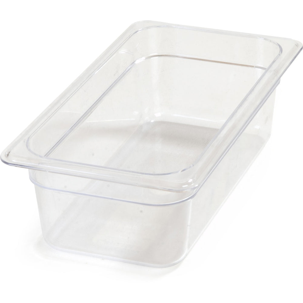 Carlisle 3066107 StorPlus Polycarbonate Food Pan 4" Deep - 1/3 Size - Clear