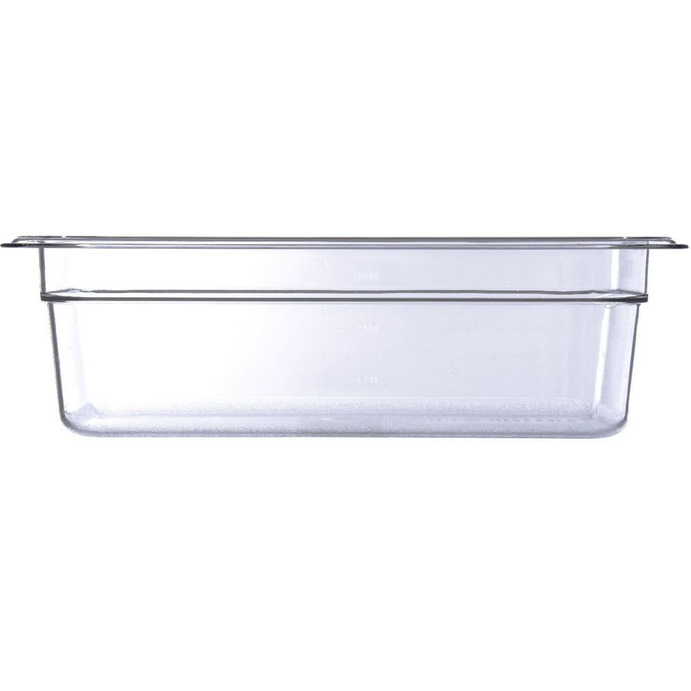 Carlisle 3066107 StorPlus Polycarbonate Food Pan 4" Deep - 1/3 Size - Clear