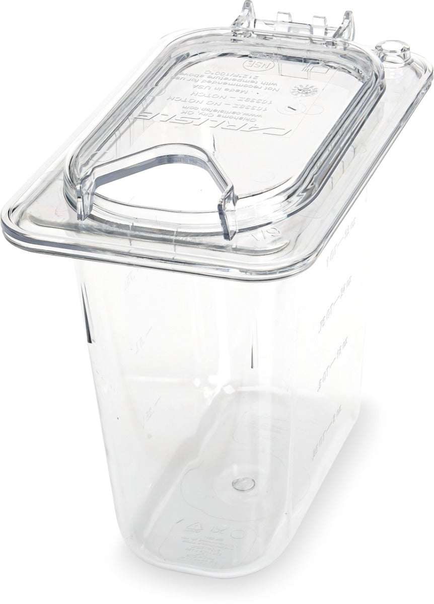 Carlisle 3068807 StorPlus Polycarbonate Food Pan 6" Deep - 1/9 Size - Clear