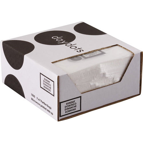 Ecolab 30901-07-41 Portion Bags Fold/Loose 7"x7" Sunday - 1000/bx